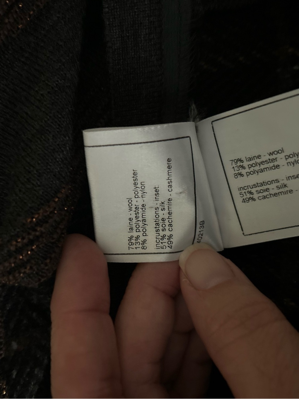 CHANEL 05A Karl Lagerfeld CC Logo Lurex Knit A-Line Skirt Wool Cashmere Sz 8 - Picture 13 of 16
